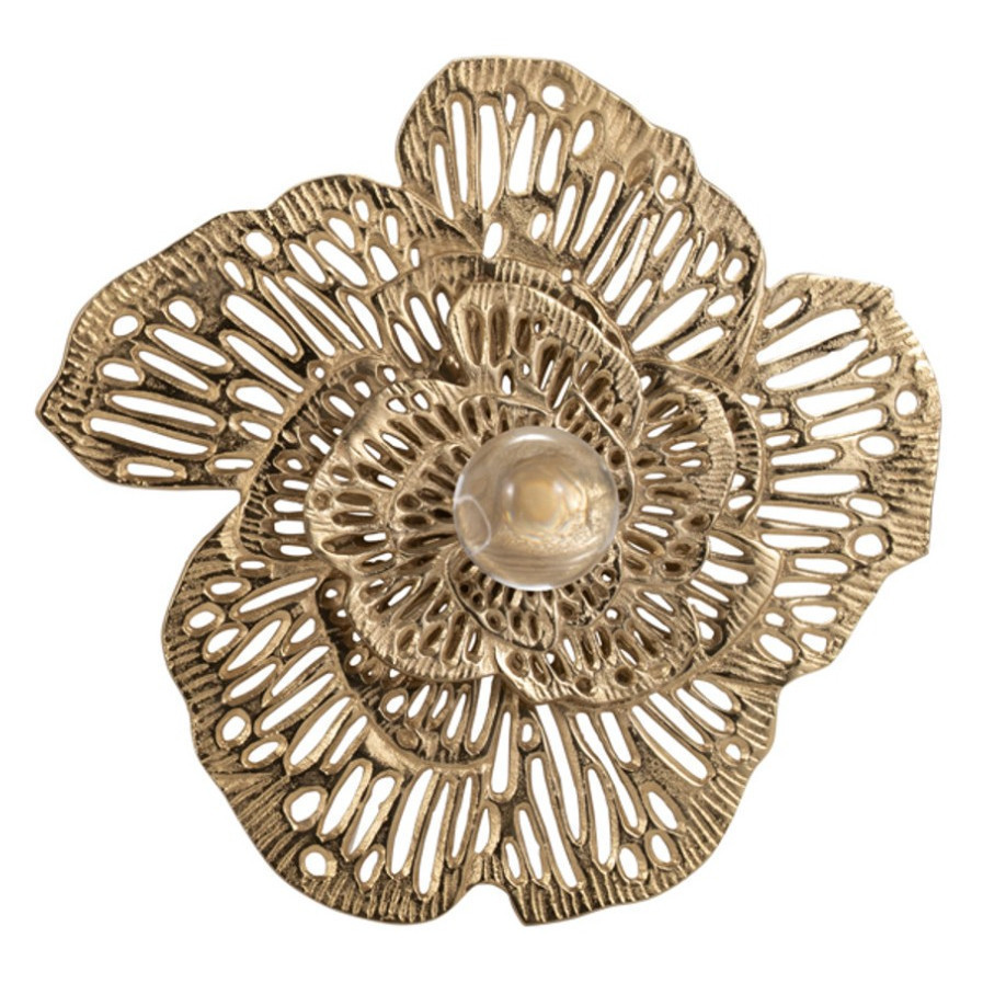 Decoracion de Pared Flor Salma, Dorado