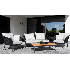 Set de sala para exterior flores compuesta por sofa para dos personas 2 sofa individual y mesa de ce