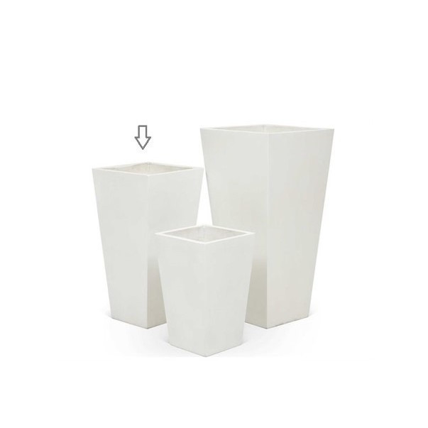 Maceta Rialdi conica mediana color beige mate