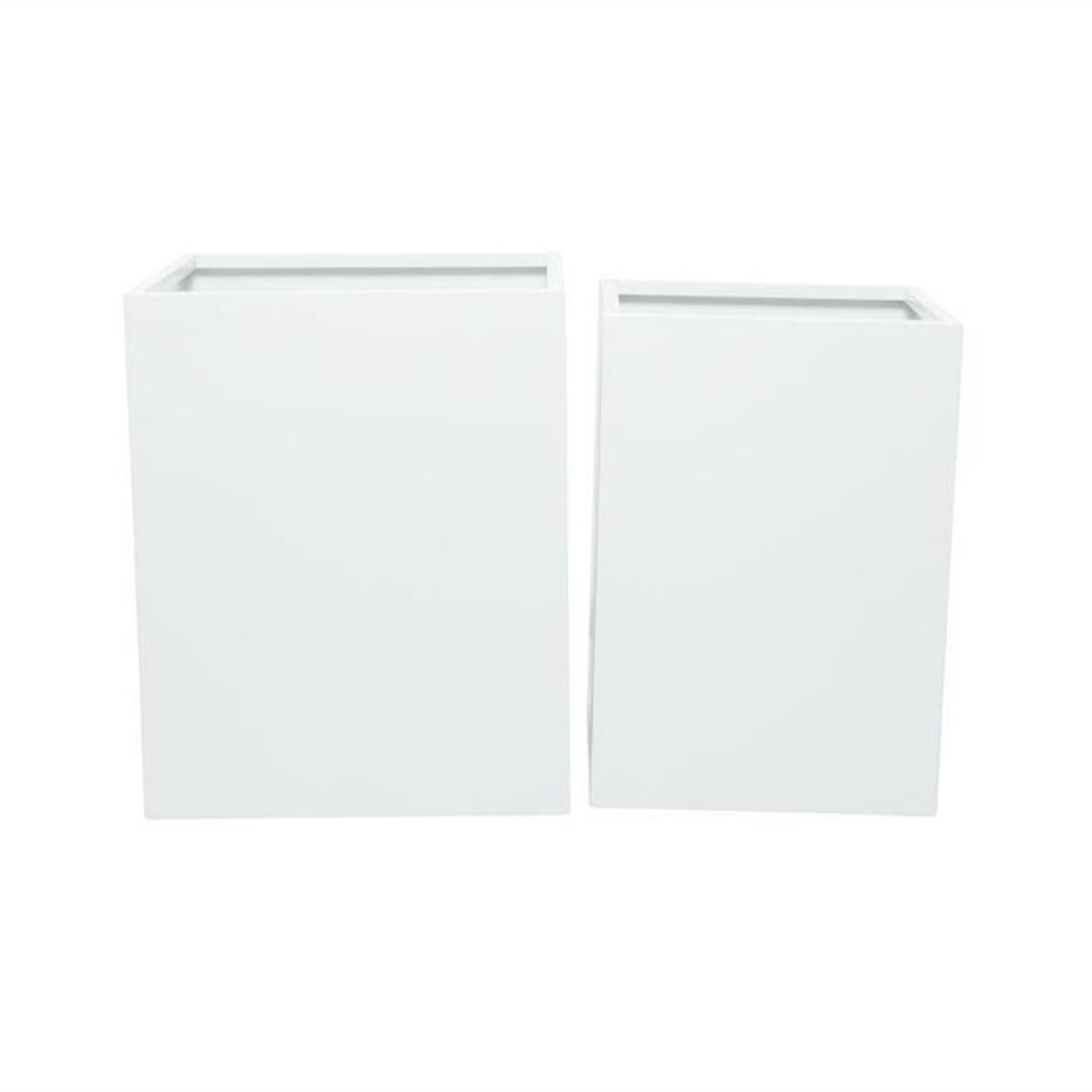 Maceta cubo blanca 17″ y 14″