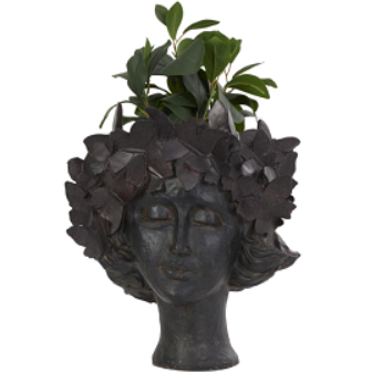 Maceta Decorativa Escultura de Dama