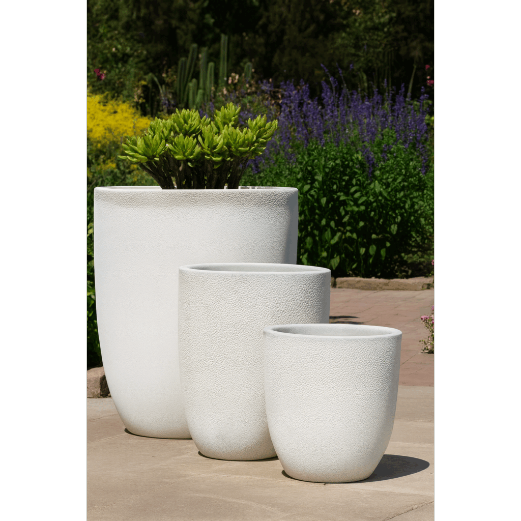 Maceta Milano Alta, Blanca 14"