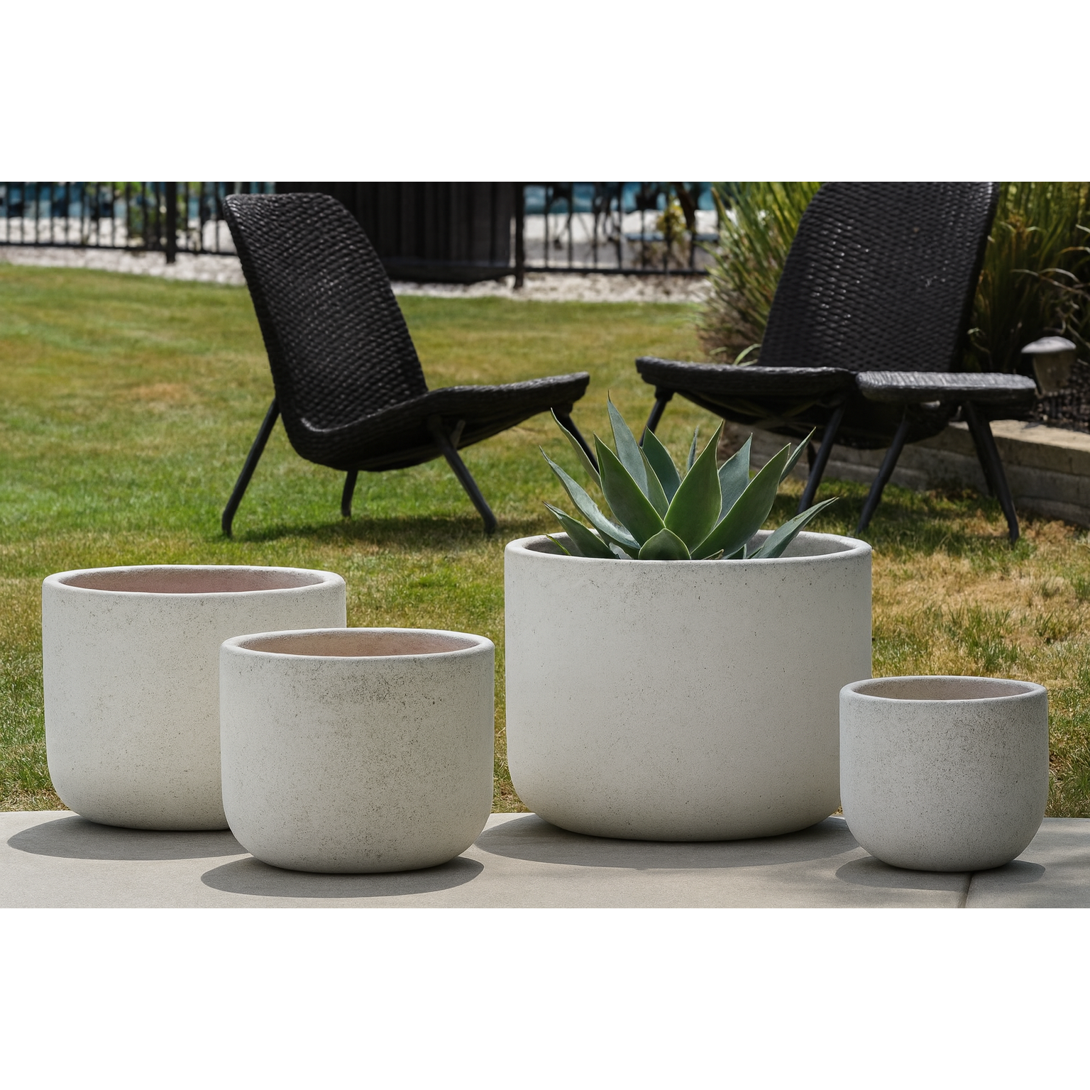 Maceta Norma, Blanca 10″