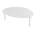 Mesa para café ilona 70 x 56 estructura de aluminio color blanco