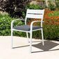 Set de 2 sillas de exterior en minbre negro 25 x 25 x 34"