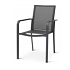 Silla pia con aluminio color carbon y textileno gris