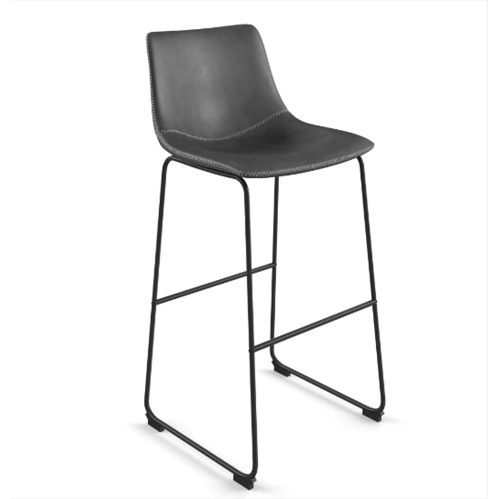 Barstool petra color gris patas negras