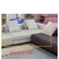 Sofa esquinero izquierdo de piel sintetica relleno de pluma de ganso gris 4 cojines 1.96 x 1.12 x 0.30 mts