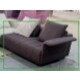 Sofa esquinero en lino relleno de pluma de ganso diseño lineal gris 175 x 112 x 60 mts