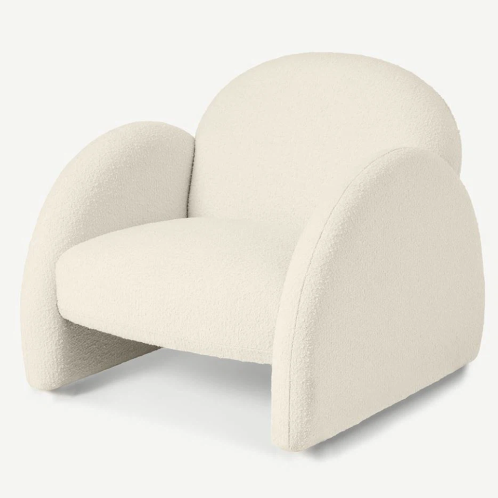 Sillon cesna bouclé beige