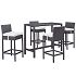 Juego de mesa coctelera con 4 barstool