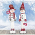 Muñeco de nieve de pie con letrero "welcome" 18 x 72 x 10"