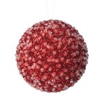 Adorno de esfera de hielo colgante de diamante de 5.5″ color champagne