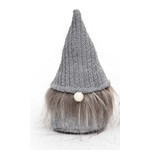 Gnomos con barba y sombrero de punta color gris de 6"