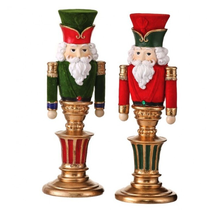 Cacanues babaro con pedestal en rojo y verde 9"