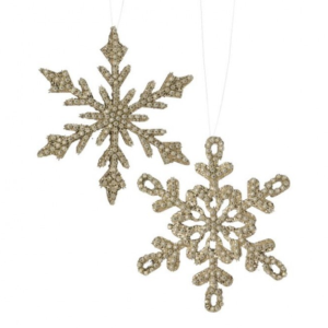 Adorno colgante copo de nieve 6"