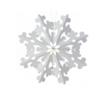 Copo de nieve en papel blanco 7.75"