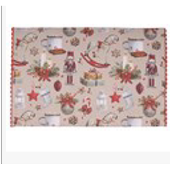 Set de 6 individual clasico navideño r rojo