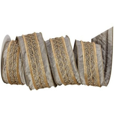 Liston tono dorado metalico con detalle