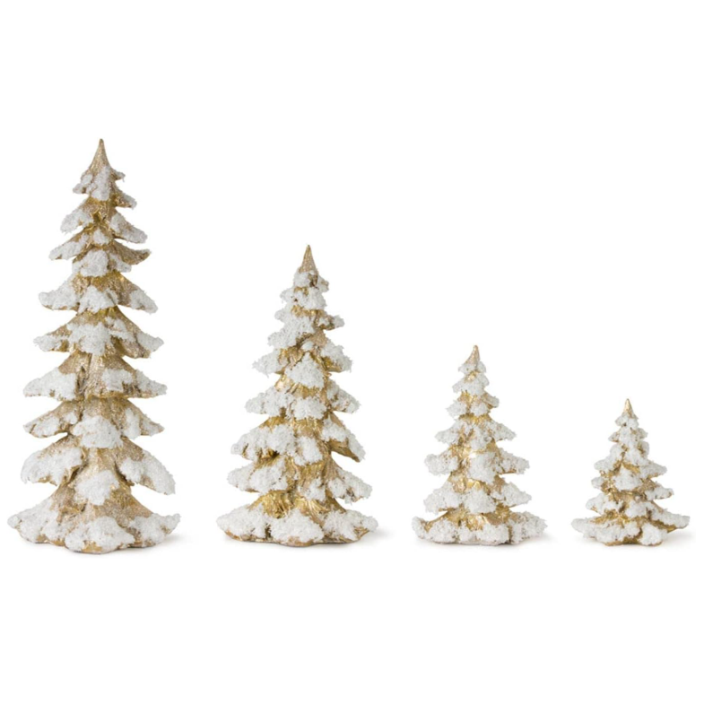 "Arbol de navidad en resina tono dorado 9"""