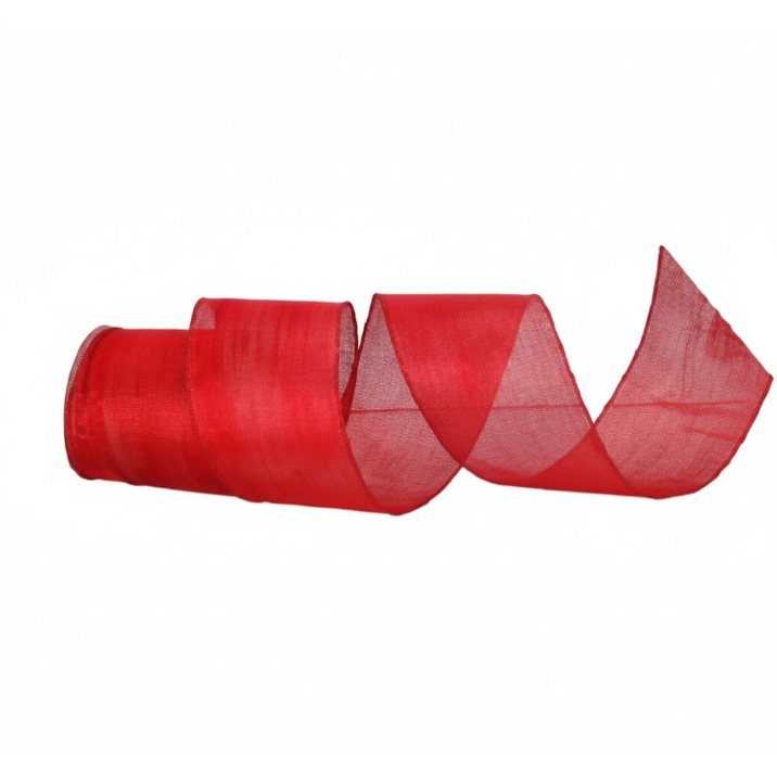 Liston navideño rojo brillante