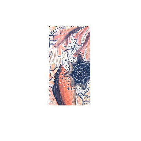 Paquete de 16 servilletas de papel  8.25 x 4.5″ en diseño de caracol rosa y azul