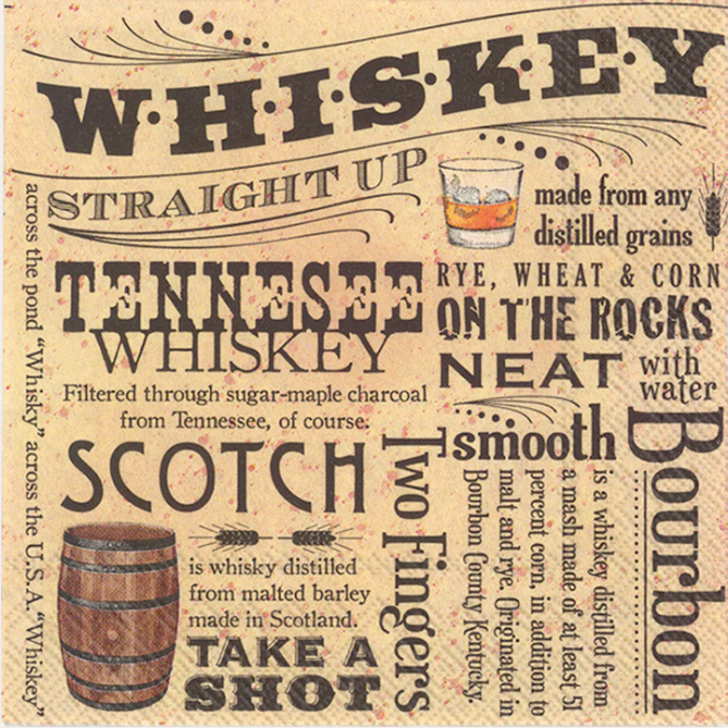 Servilletas de Papel, Whiskey Servilletas de Papel, Whiskey