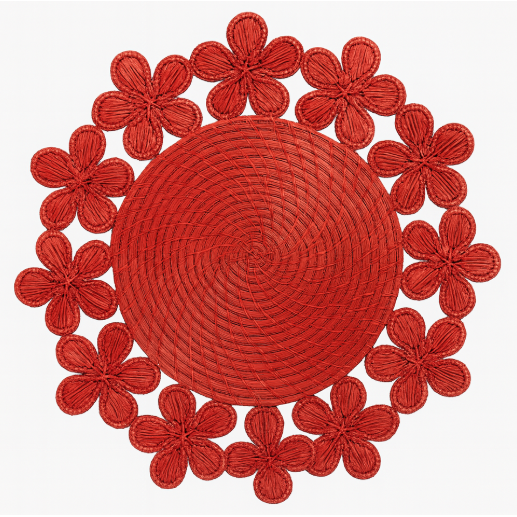 Set de 4 individuales con flores