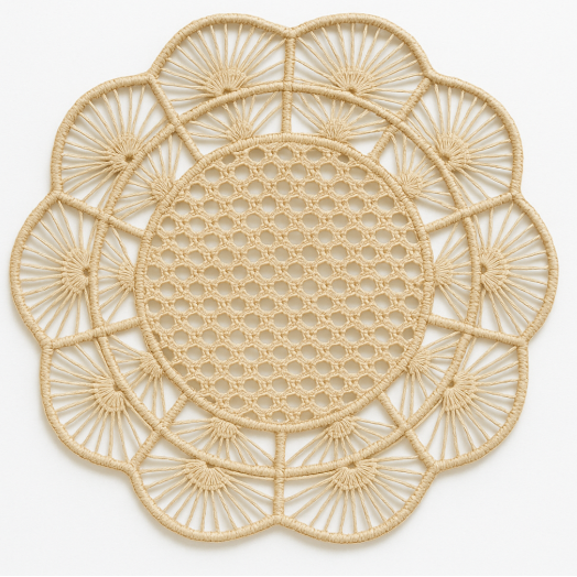 Set de 4 individuales de flor