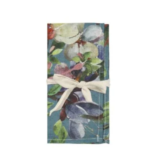 Set de 4 Servilletas Magnolia Azul Set de 4 Servilletas Magnolia Azul