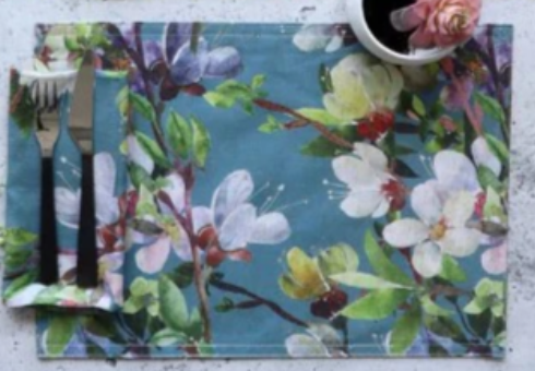 Set de 6 Individuales Magnolia Azul