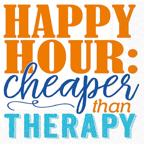 Servilleta Cktl Cheaper Than Therapy, 20 uni.