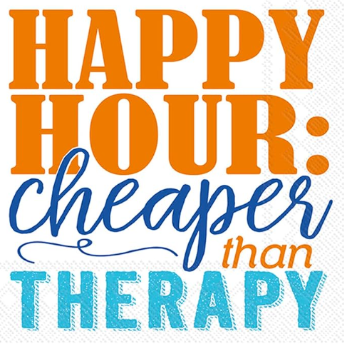 Servilleta Cktl Cheaper Than Therapy, 20 uni.