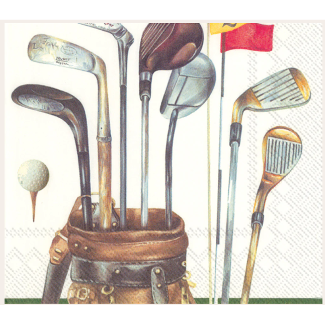 Servilleta Cktl Golf White, 20 uni.