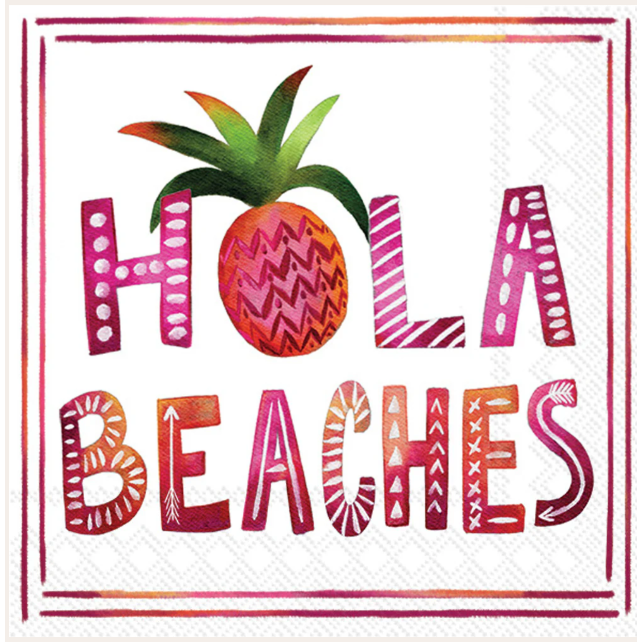 Servilleta Cktl Hola Beaches, 20 uni.