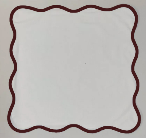 Set de 4 Servilletas de Lino Burgundy