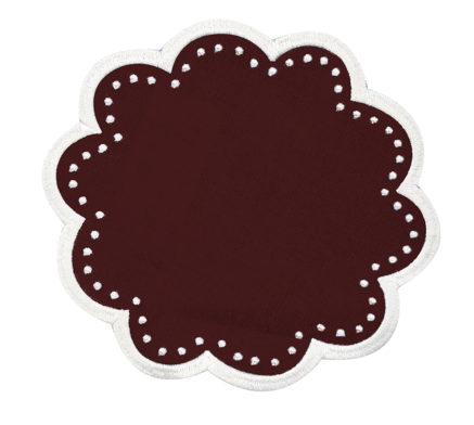 Set de 4 Portavasos de Lino Burgundy