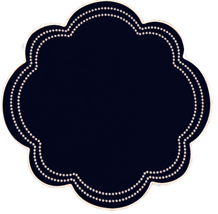Set de 4 Individuales de Lino Navy Blue