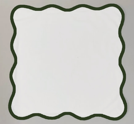 Set de 4 Servilletas de Lino Olive Green