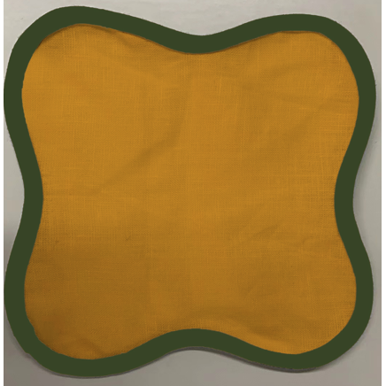 Set de 4 Portavasos de Lino Amarillo
