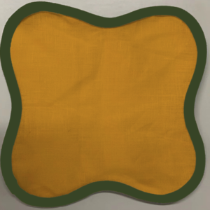 Set de 4 Portavasos de Lino Amarillo
