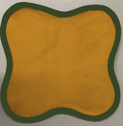 Set de 4 Portavasos de Lino Amarillo