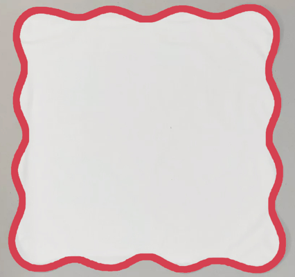 Set de 4 Servilleta de Lino Coral