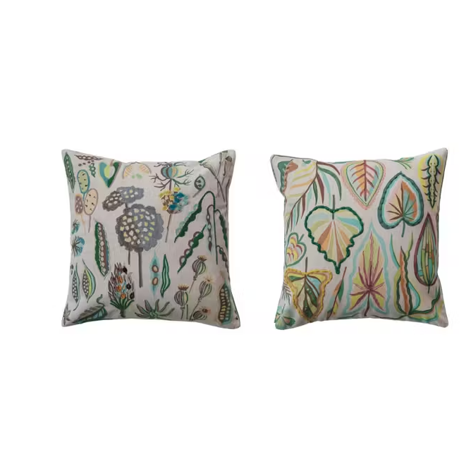 Cojín con Diseño Botánico, 2 estilos