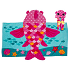 Toalla con figura de pescado en color rosado