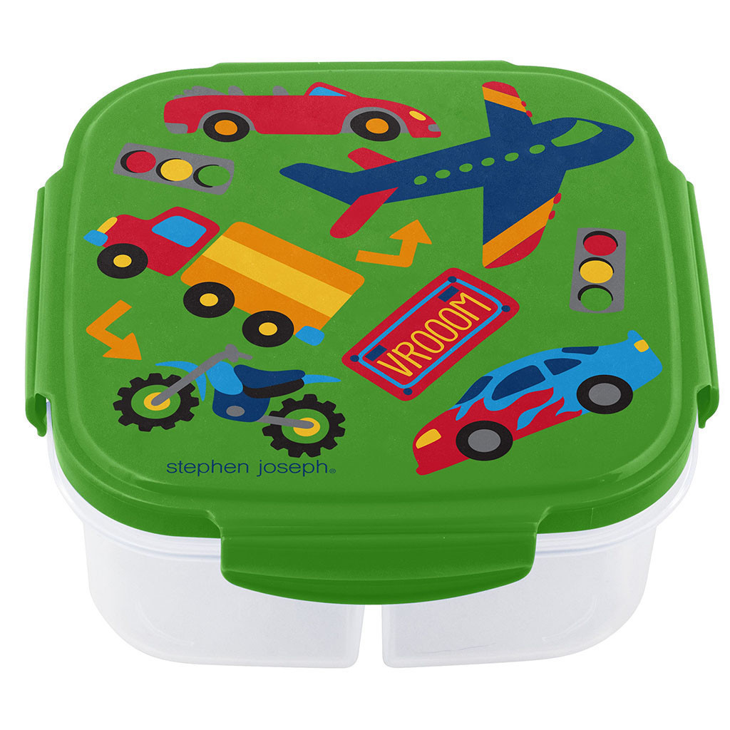 Topper merienda con diseño de transportes 6 x 6 x 2.5″