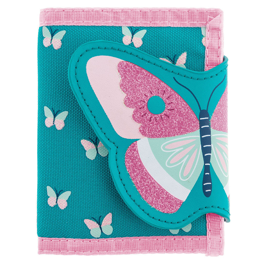 Billetera de mariposa en turquesa 3.5 x 4.5″