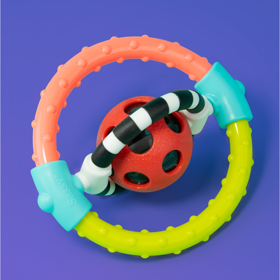 Anillo giratorio y masticable multicolor para bebe