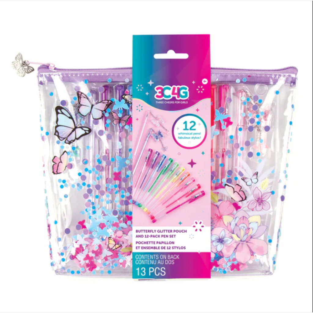 Juego de 12 boligrafos con estuche pupura 13 pcs