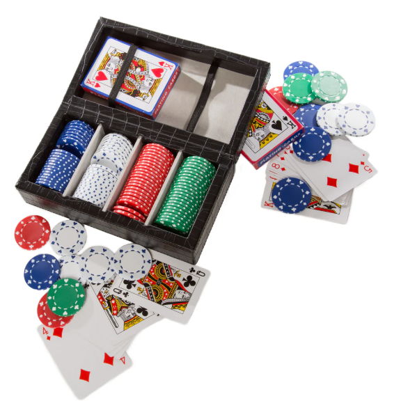 Set de Póker, Piel de Cocodrilo Negra